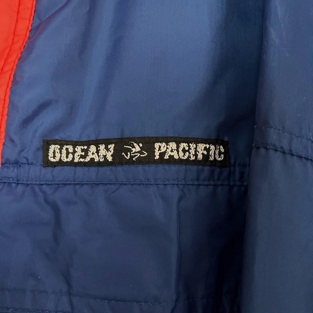 Vintage Ocean Pacific Neon Coral Windbreaker Jacket Men’s Size XL 90s Surf Skate - Picture 3 of 10